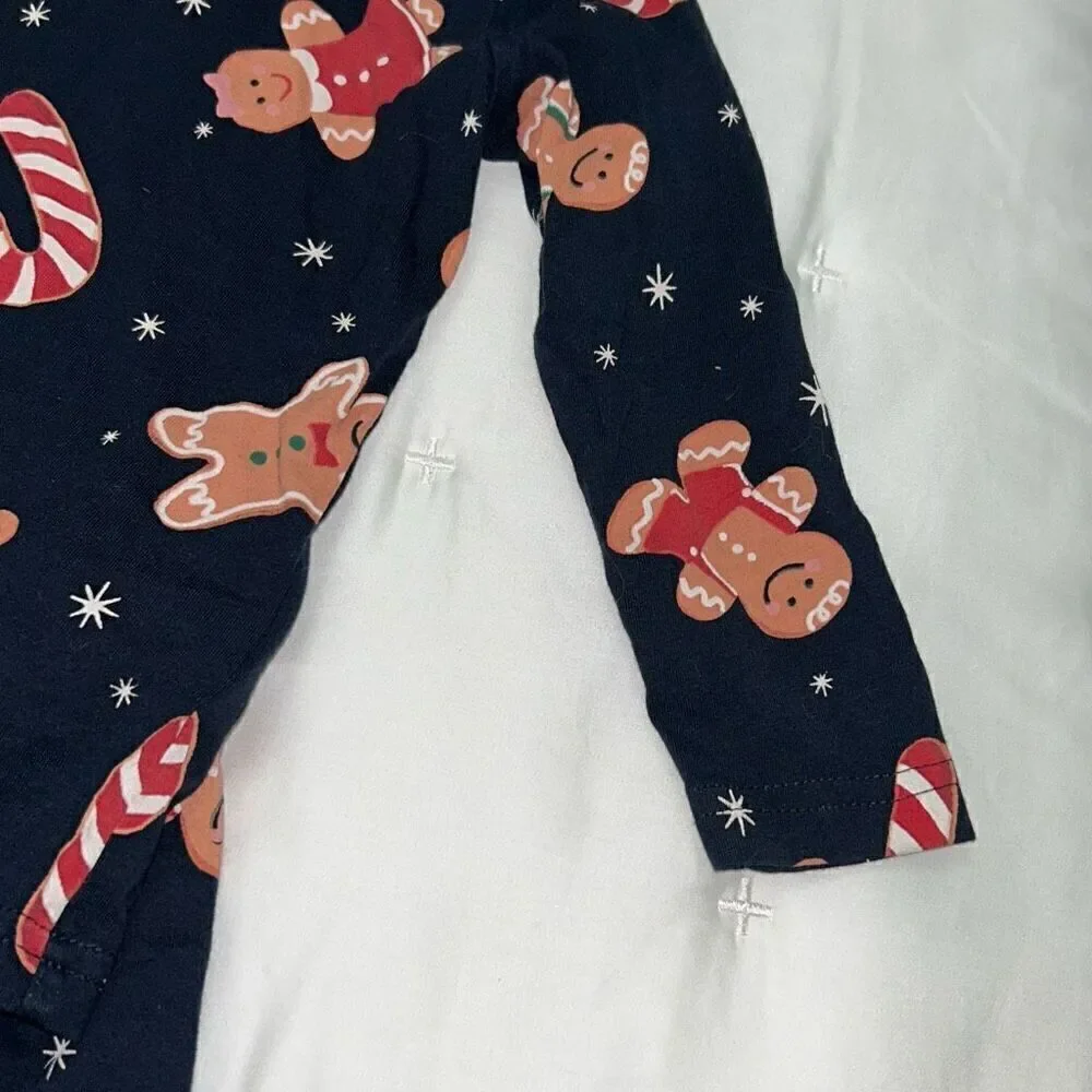 Lindex kids gingerbread candy cane Christmas pajamas outfit sz 2t